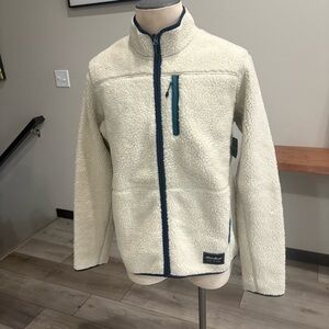 Eddie Bauer Oyster Chilali Faux Shearling Fleece Jacket